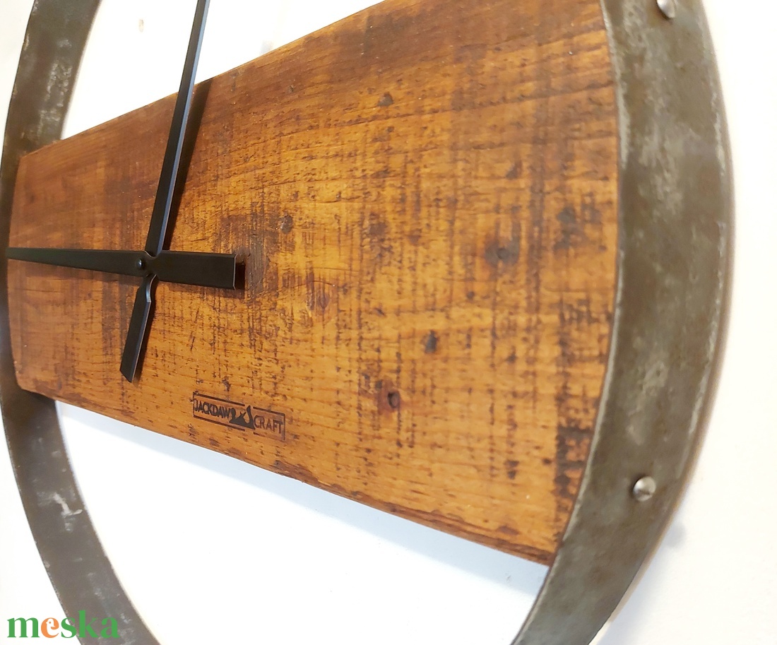 Hordó abroncs óra  - otthon & életmód - dekoráció - fali és függő dekoráció - falióra & óra - Meska.hu