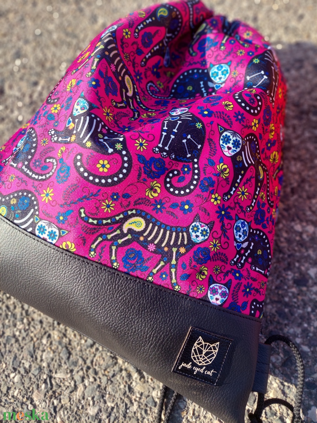 Catastrophe pink macskás hátizsák, gym bag - táska & tok - hátizsák - hátizsák - Meska.hu Catastrophe pink macskás hátizsák, gym bag - táska & tok - hátizsák - hátizsák - Meska.hu