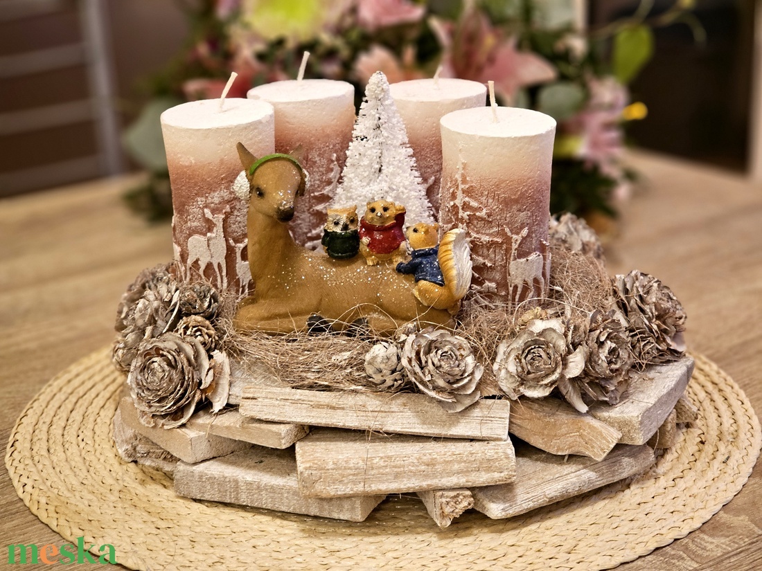 Őzikés adventi koszorú - karácsony - adventi díszek - adventi koszorú - Meska.hu Őzikés adventi koszorú - karácsony - adventi díszek - adventi koszorú - Meska.hu