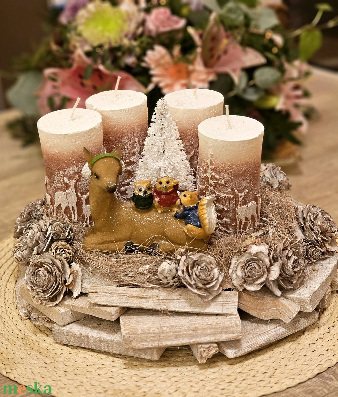 Őzikés adventi koszorú - karácsony - adventi díszek - adventi koszorú - Meska.hu Őzikés adventi koszorú - karácsony - adventi díszek - adventi koszorú - Meska.hu