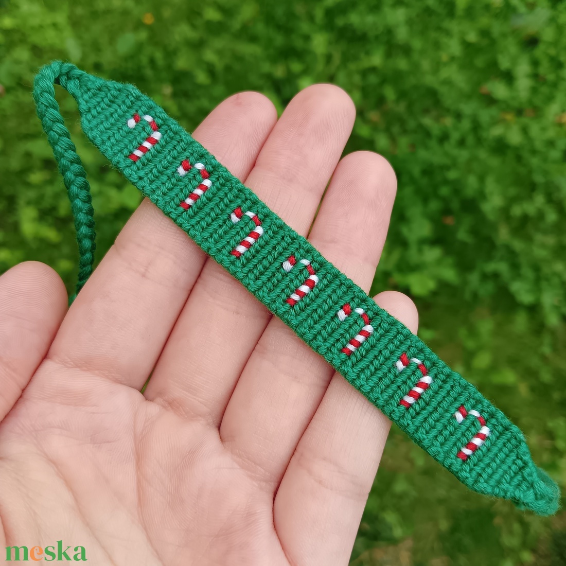 Cukorrudas karkötő - ékszer - karkötő - fonott karkötő - Meska.hu