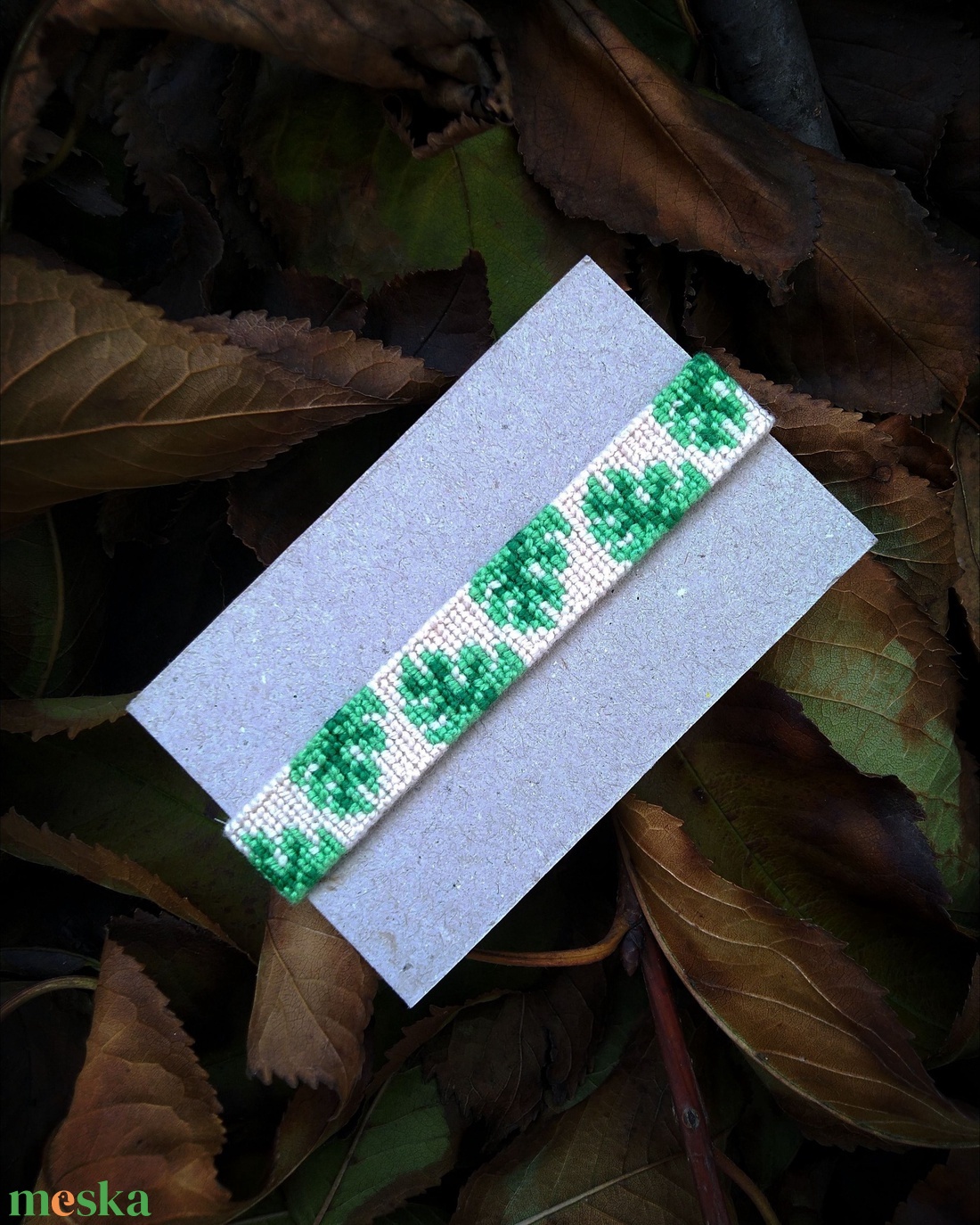 Szobanövényes karkötő - ékszer - karkötő - fonott karkötő - Meska.hu