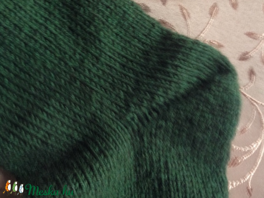 Vastag zöld zokni. - ruha & divat - cipő & papucs - zokni - Meska.hu