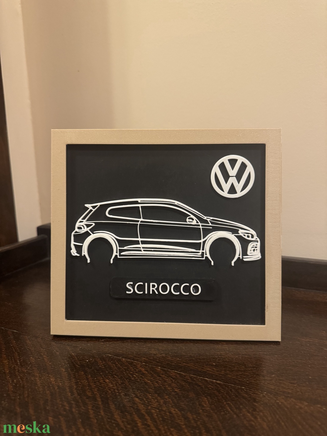 VW Scirocco 3D nyomtatott autós falikép - otthon & életmód - dekoráció - kép & falikép - képkeret - Meska.hu