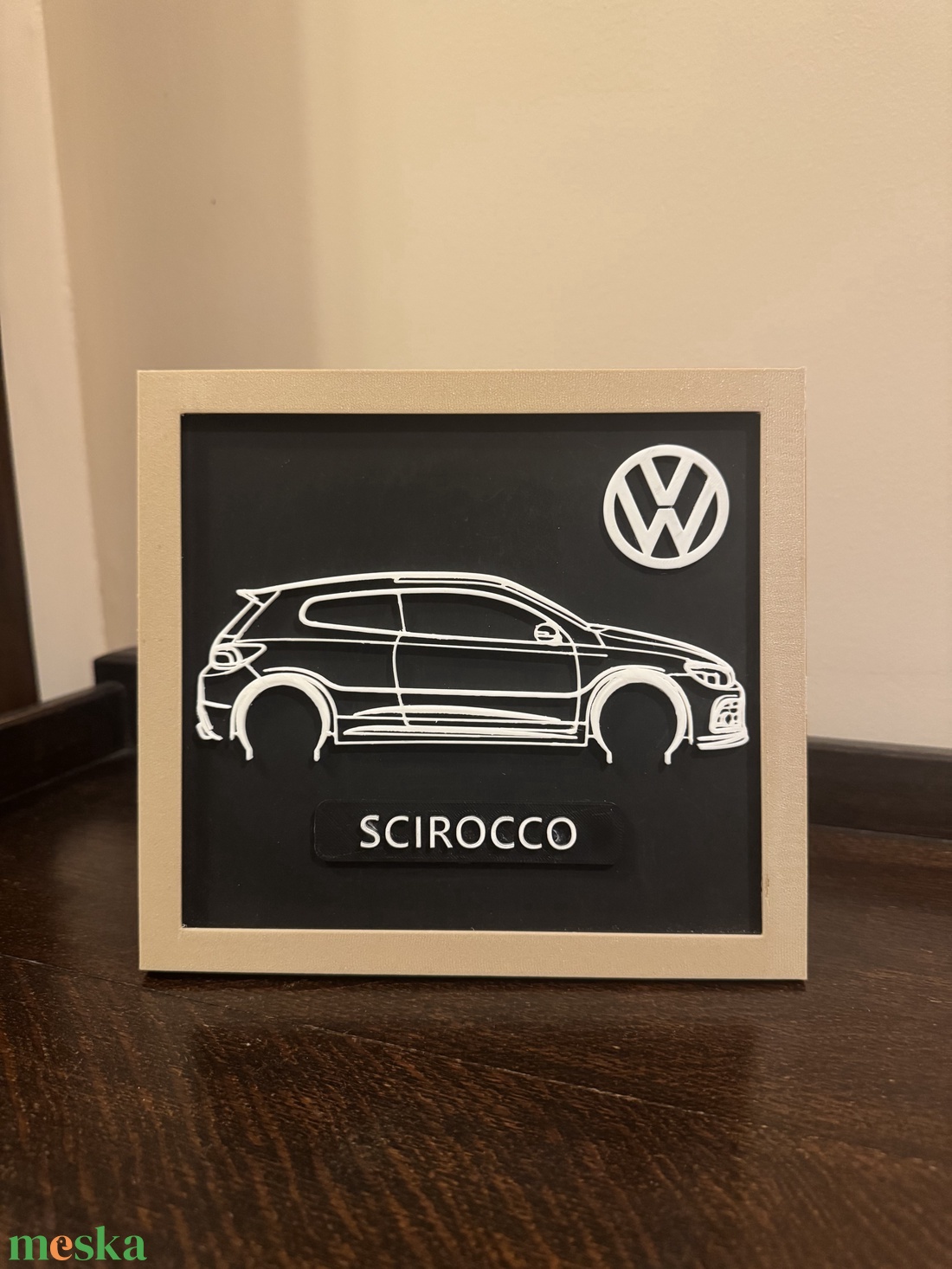 VW Scirocco 3D nyomtatott autós falikép - otthon & életmód - dekoráció - kép & falikép - képkeret - Meska.hu