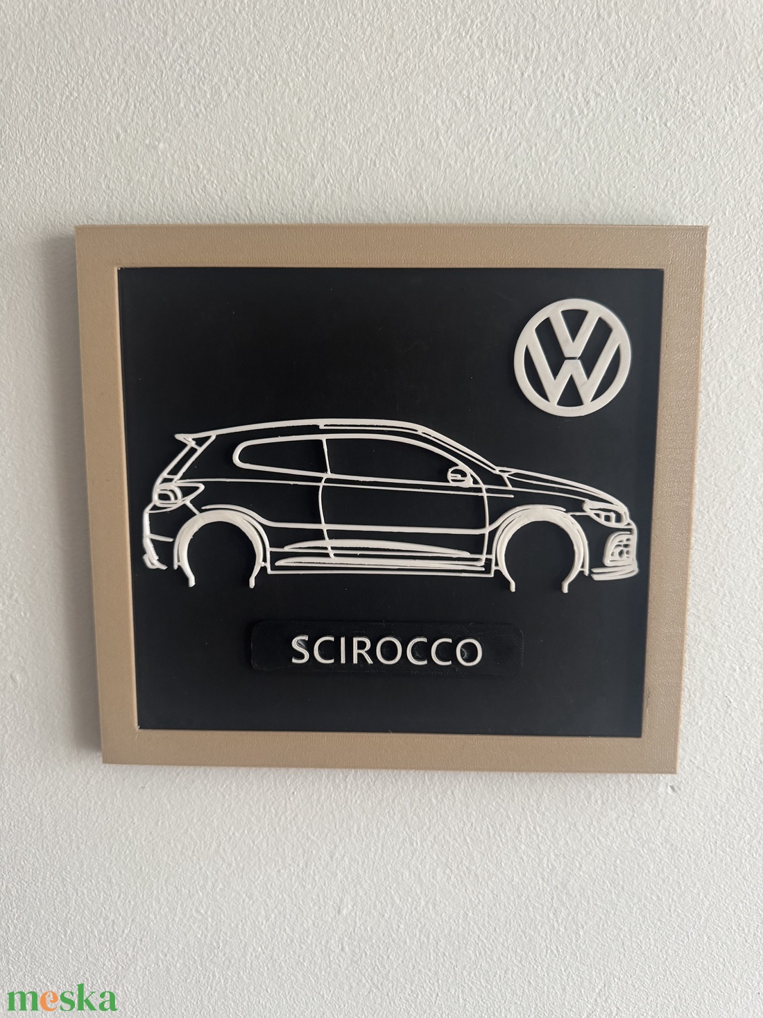 VW Scirocco 3D nyomtatott autós falikép - otthon & életmód - dekoráció - kép & falikép - képkeret - Meska.hu