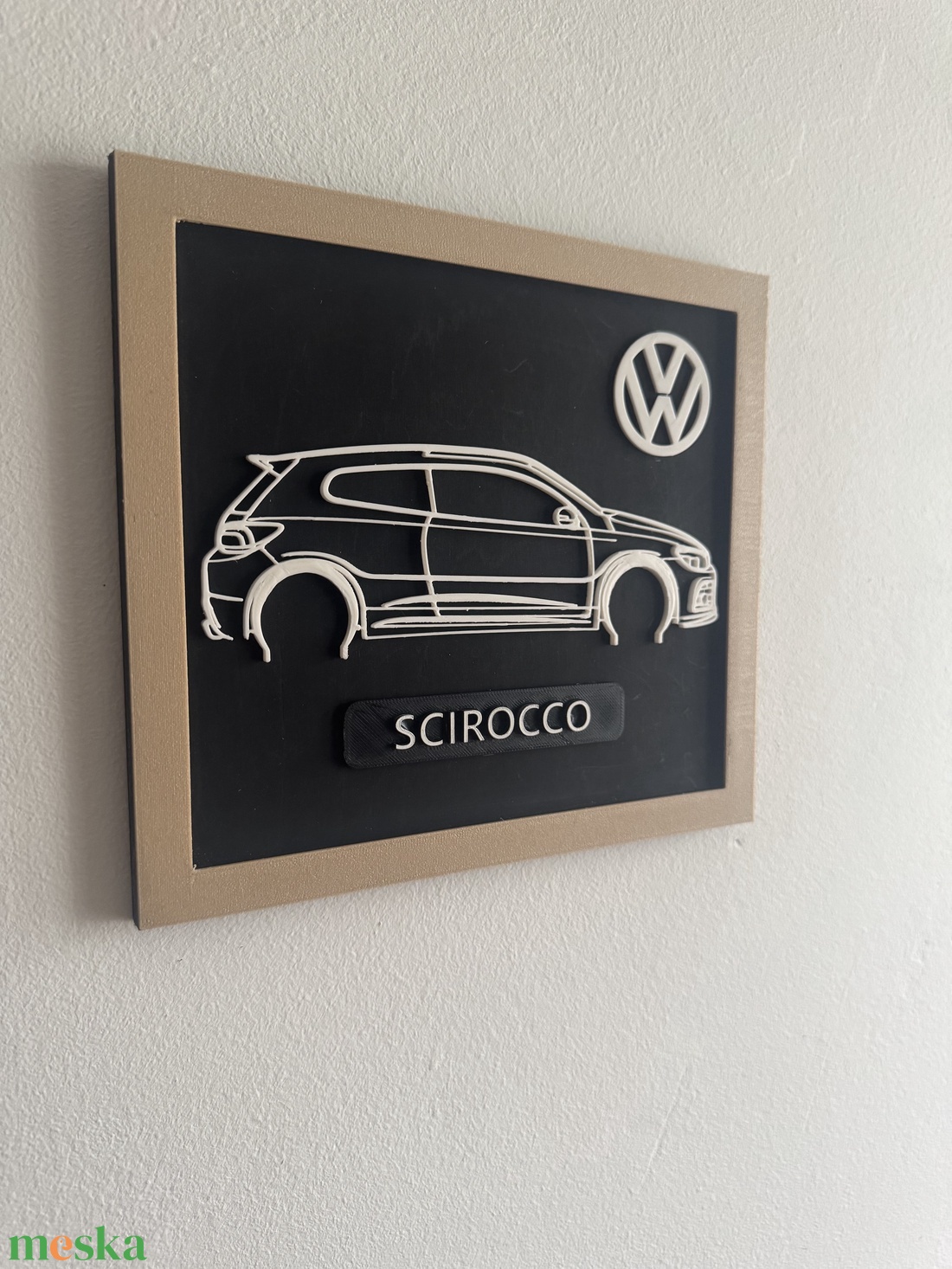 VW Scirocco 3D nyomtatott autós falikép - otthon & életmód - dekoráció - kép & falikép - képkeret - Meska.hu
