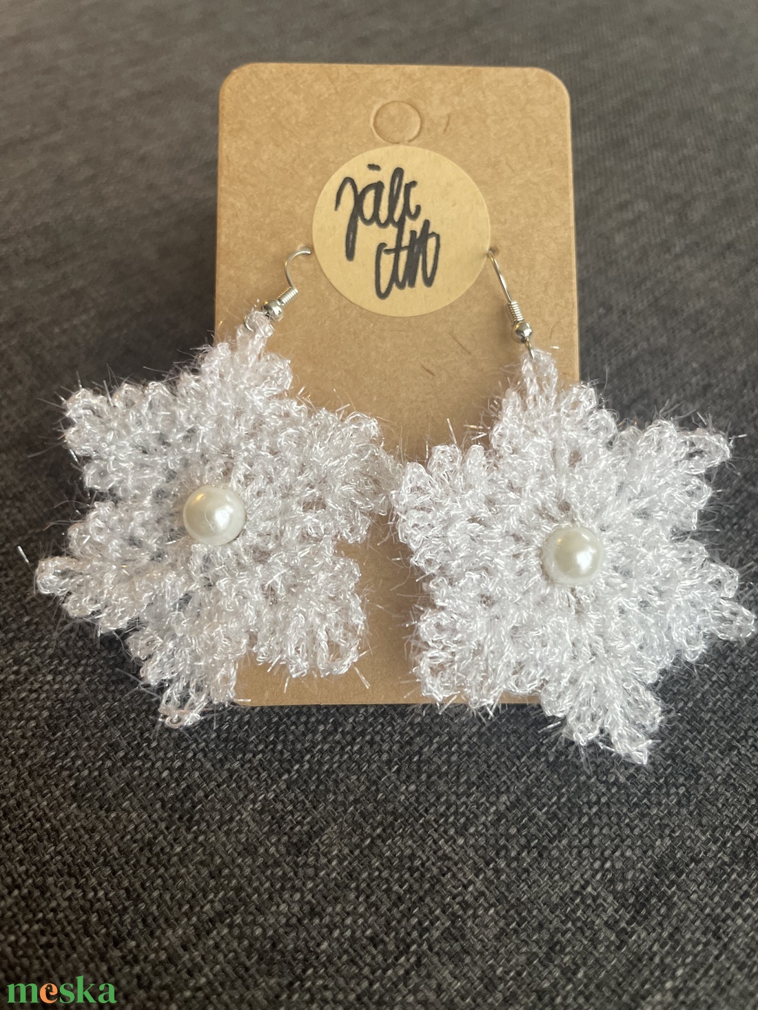 Hópihe fülbevaló - ékszer - fülbevaló - lógós kerek fülbevaló - Meska.hu