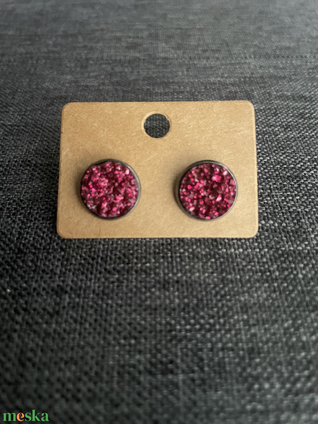 Cabochon stílusú bedugós fülbevaló - ékszer - fülbevaló - pötty fülbevaló - Meska.hu