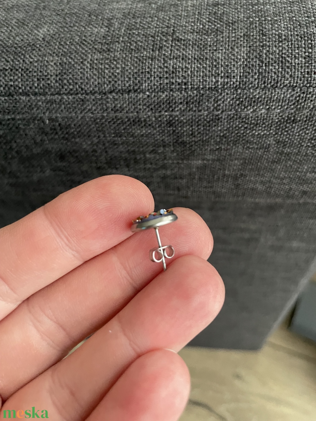 Cabochon stílusú fülbevaló - ékszer - fülbevaló - pötty fülbevaló - Meska.hu