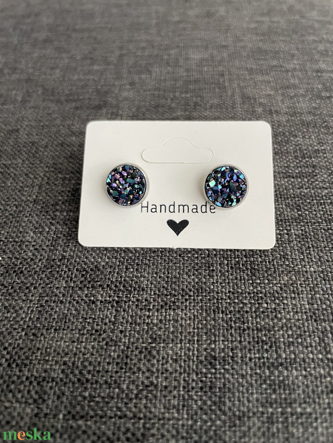 Cabochon stílusú fülbevaló - ékszer - fülbevaló - pötty fülbevaló - Meska.hu