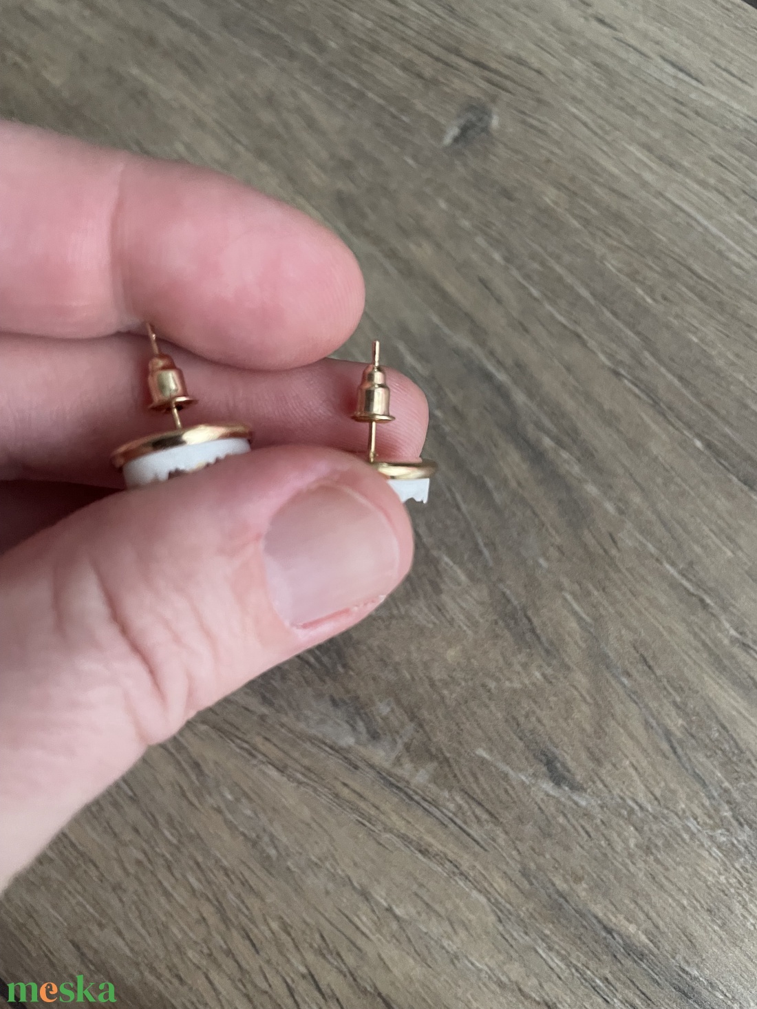 Cabochon stílusú fülbevaló - ékszer - fülbevaló - pötty fülbevaló - Meska.hu