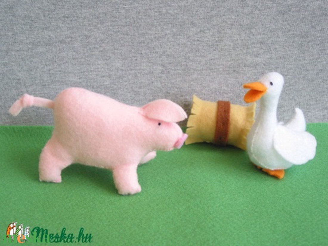 6db-os farm állat szett filcből  -  - Meska.hu