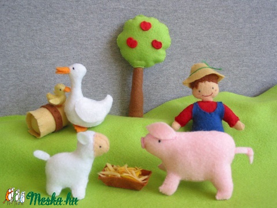 12db-os egyedi  farm állat szett  -  - Meska.hu