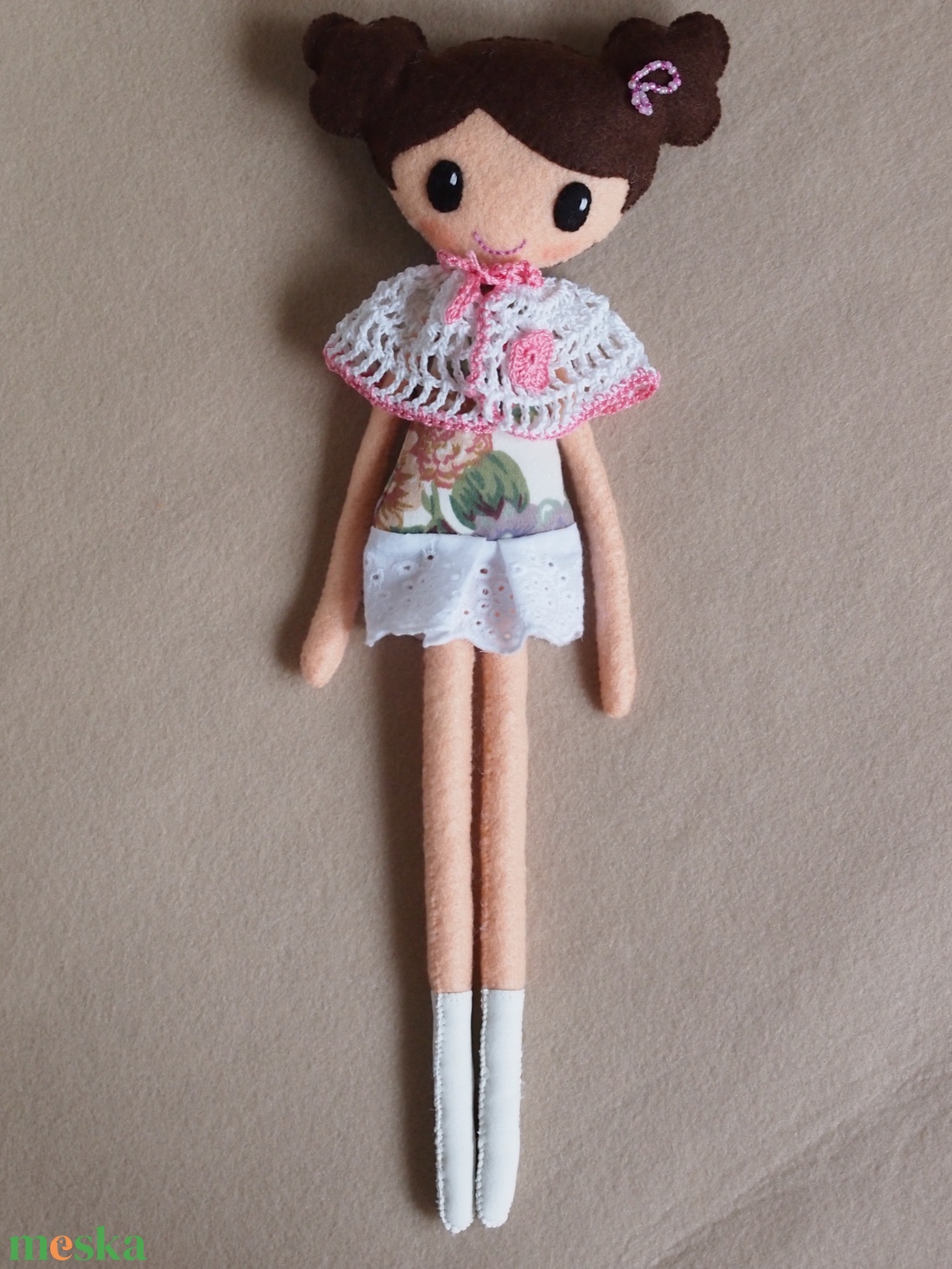 Leila- egyedi kézzel készült textilbaba- AZONNAL VIHETŐ! - játék & sport - baba & babaház - baba - Meska.hu