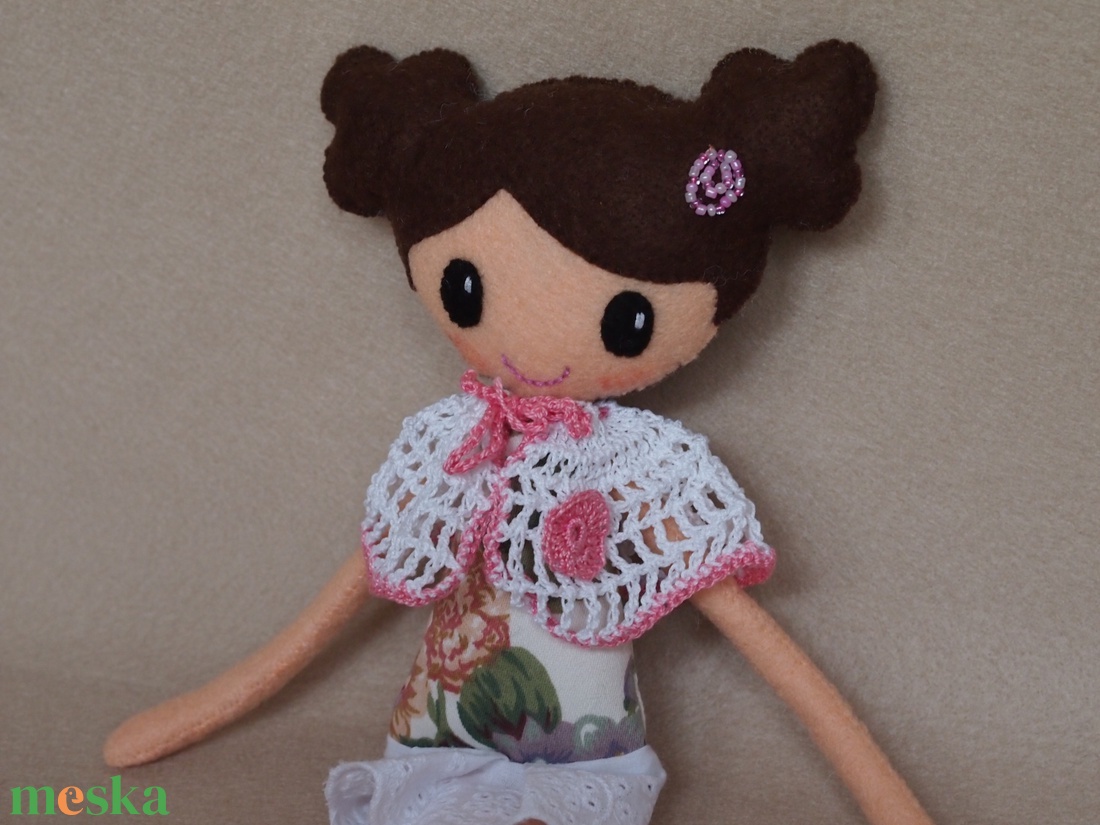 Leila- egyedi kézzel készült textilbaba- AZONNAL VIHETŐ! - játék & sport - baba & babaház - baba - Meska.hu