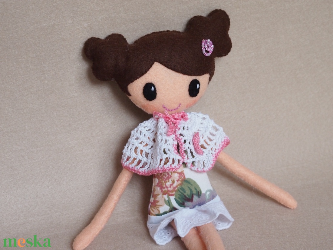 Leila- egyedi kézzel készült textilbaba- AZONNAL VIHETŐ! - játék & sport - baba & babaház - baba - Meska.hu