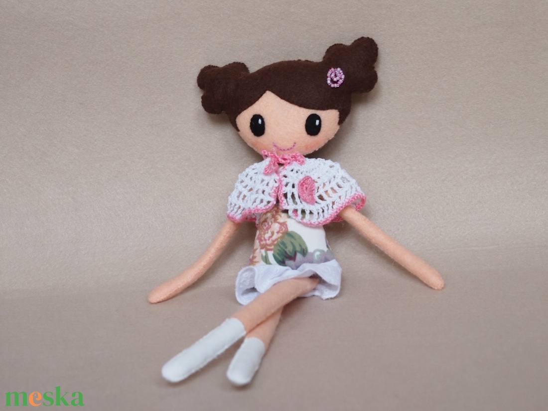 Leila- egyedi kézzel készült textilbaba- AZONNAL VIHETŐ! - játék & sport - baba & babaház - baba - Meska.hu