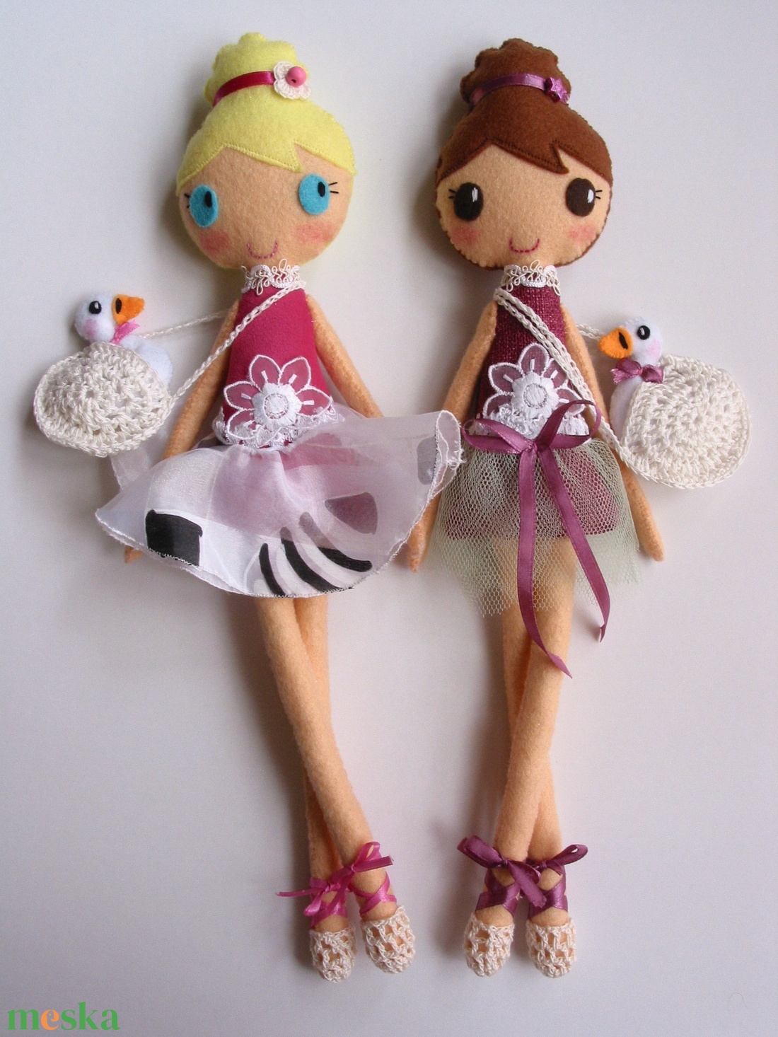 Lili- öltöztethető balerina baba kis hattyúval és kiegészítőkkel (azonnal vihető!) - játék & sport - baba & babaház - Meska.hu