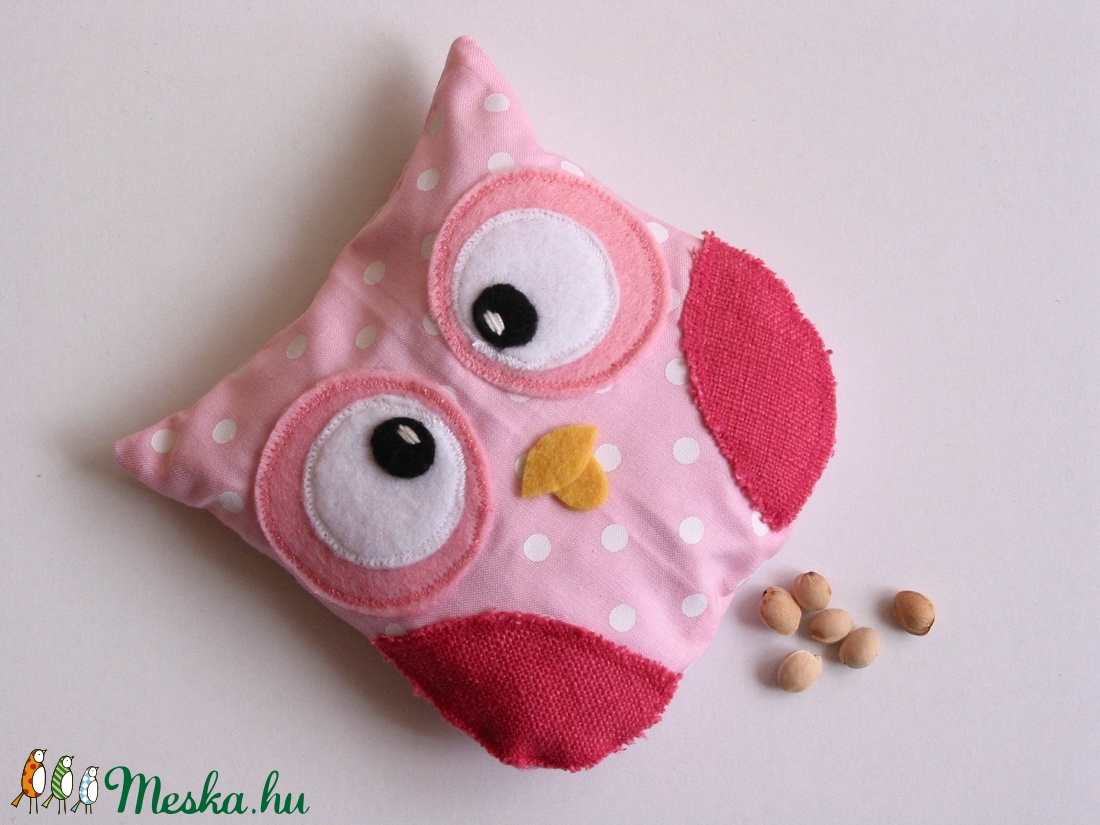Bagoly doktor- meggymag párna (rózsaszín pöttyös-pink) - - Meska.hu Bagoly doktor- meggymag párna (rózsaszín pöttyös-pink) - - Meska.hu