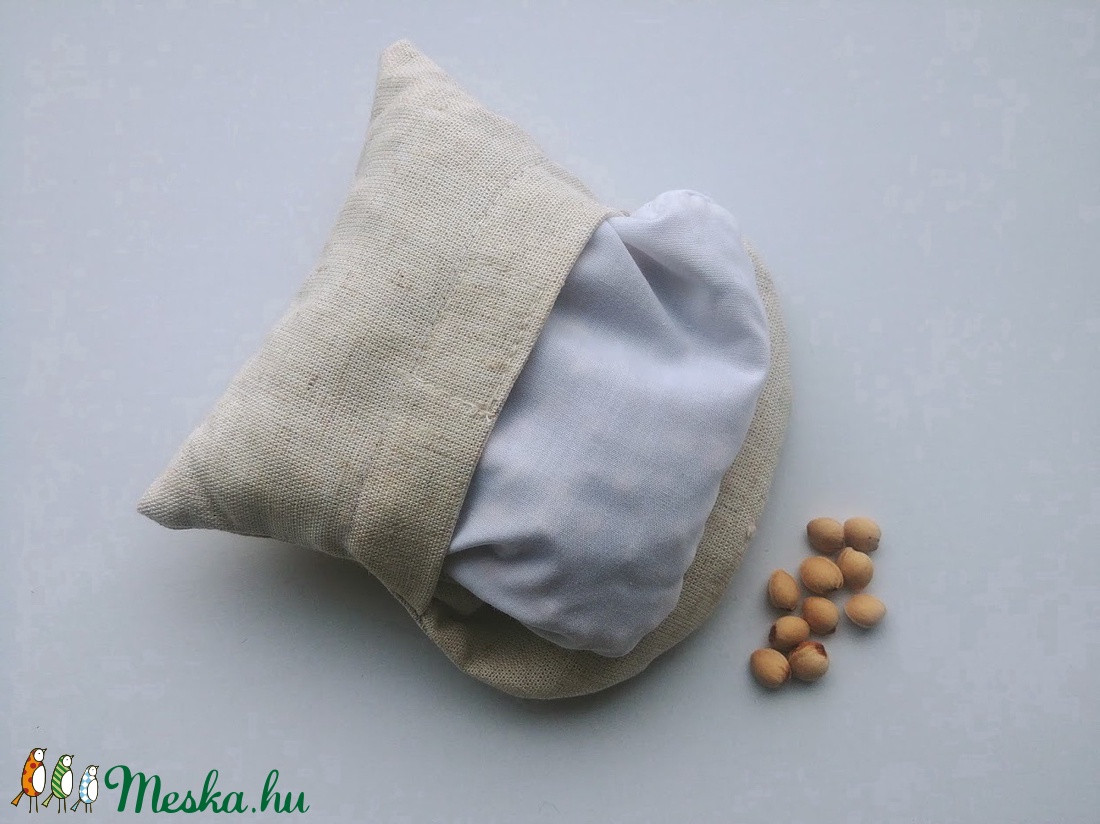 Bagoly doktor- meggymag párna ( drapp-pasztel- pöttyös) - szépségápolás - egészségmegőrzési kellékek - Meska.hu