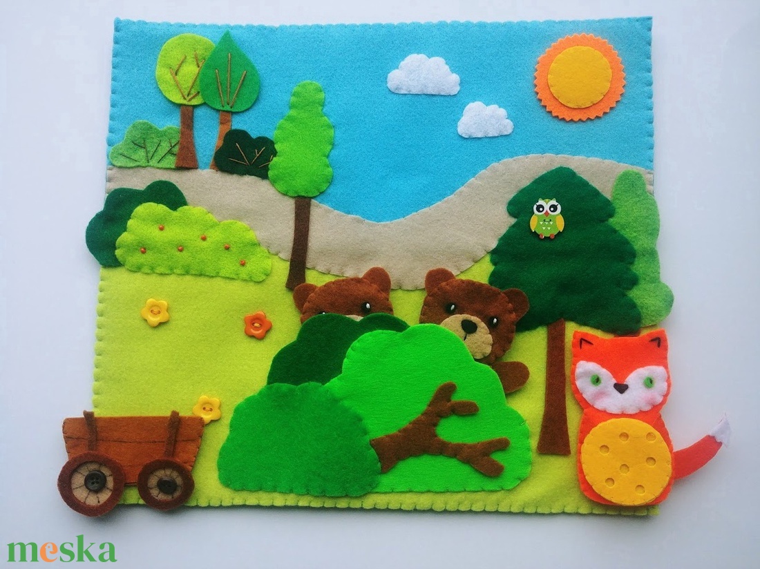 Két kicsi bocs meg a róka interaktív ujjbáb készlet -RENDELHETŐ!!! - játék & sport - bábok - báb készlet - Meska.hu