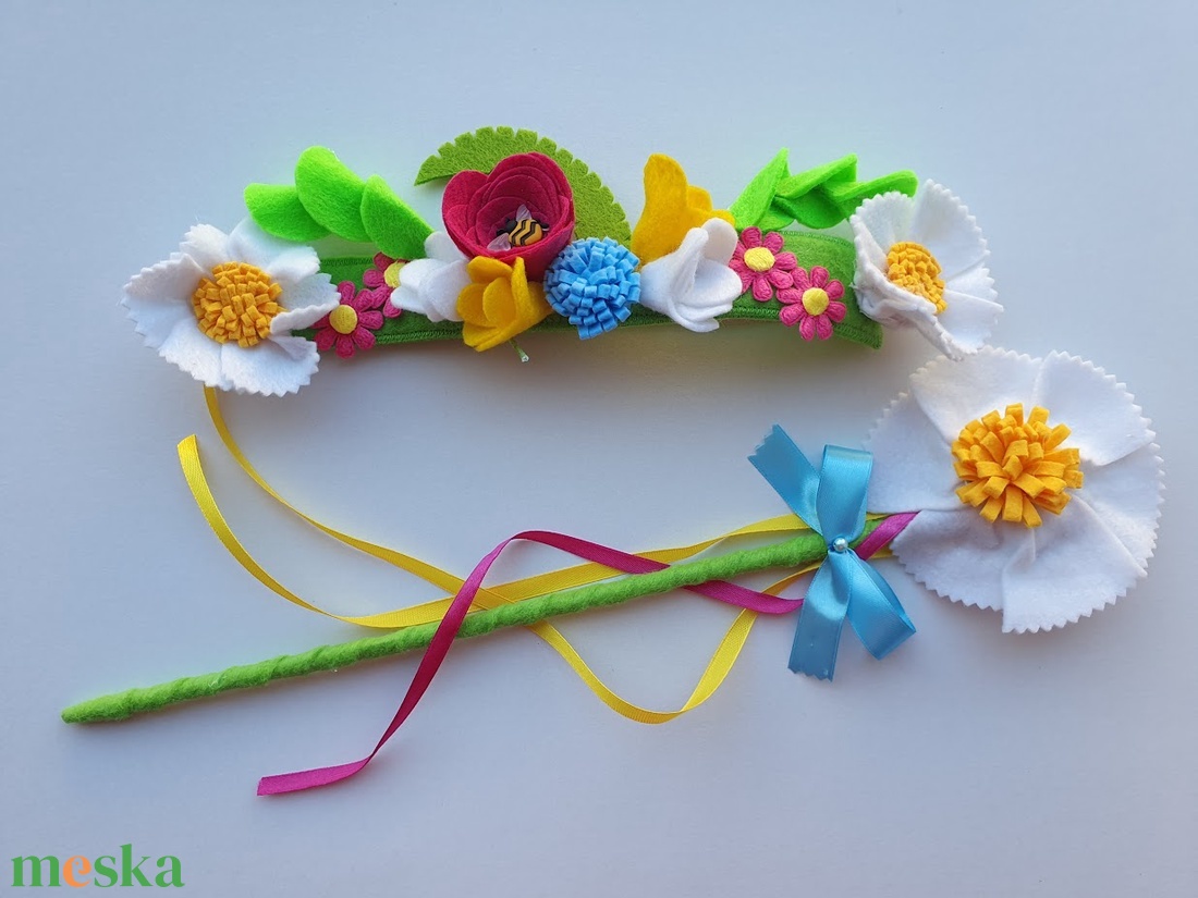 Virágtündér farsangi jelmez szett  RENDELHETŐ!!! - ruha & divat - jelmez & álarc - jelmez - Meska.hu