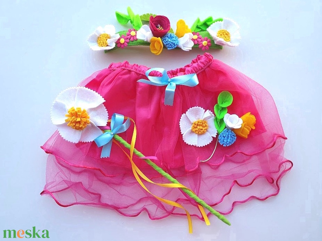 Virágtündér farsangi jelmez szett  RENDELHETŐ!!! - ruha & divat - jelmez & álarc - jelmez - Meska.hu