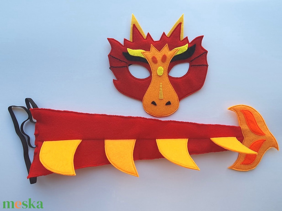 Sárkány farsangi jelmez szett -RENDELHETŐ!!!! - ruha & divat - jelmez & álarc - jelmez - Meska.hu