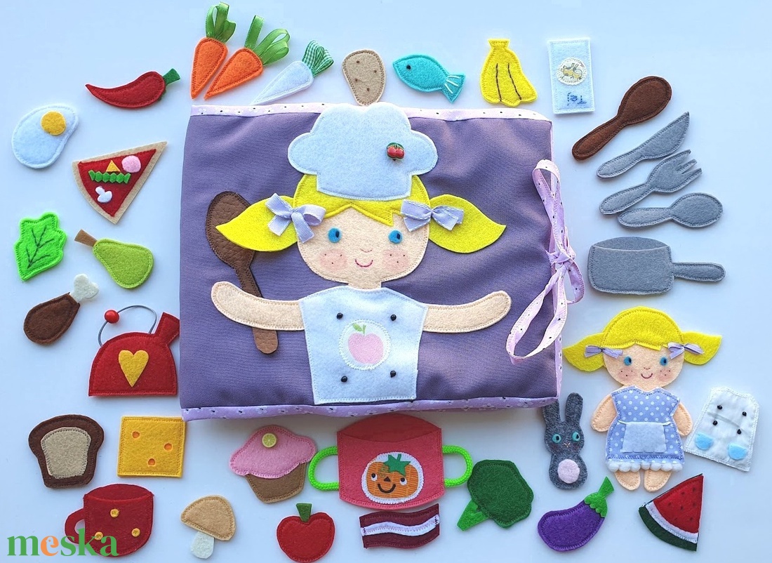 Főzőcske könyvecske rengeteg pakolászni -főzni valóval, mini nyuszkóval és cuki kis kuktával! AZONNAL VIHETŐ - játék & sport - textilkönyv & babakönyv - Meska.hu Főzőcske könyvecske rengeteg pakolászni -főzni valóval, mini nyuszkóval és cuki kis kuktával! AZONNAL VIHETŐ - játék & sport - textilkönyv & babakönyv - Meska.hu