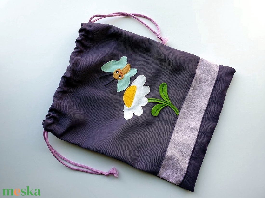 Ovizsák és tornazsák szett mosolygós királylánnyal és pillangóval - Azonnal vihető! - játék & sport - ovis felszerelés - ovis szett - Meska.hu