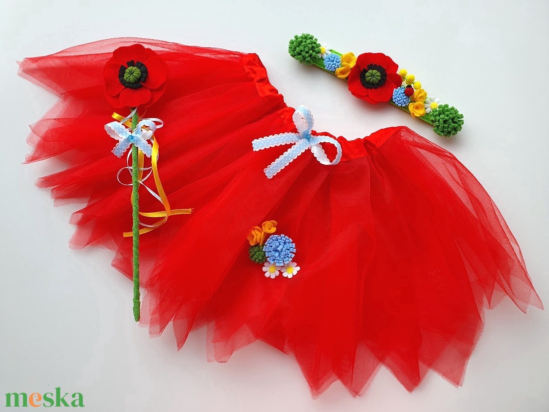 Pipacs tündér farsangi jelmez szett �RENDELHETŐ! - ruha & divat - jelmez & álarc - jelmez - Meska.hu