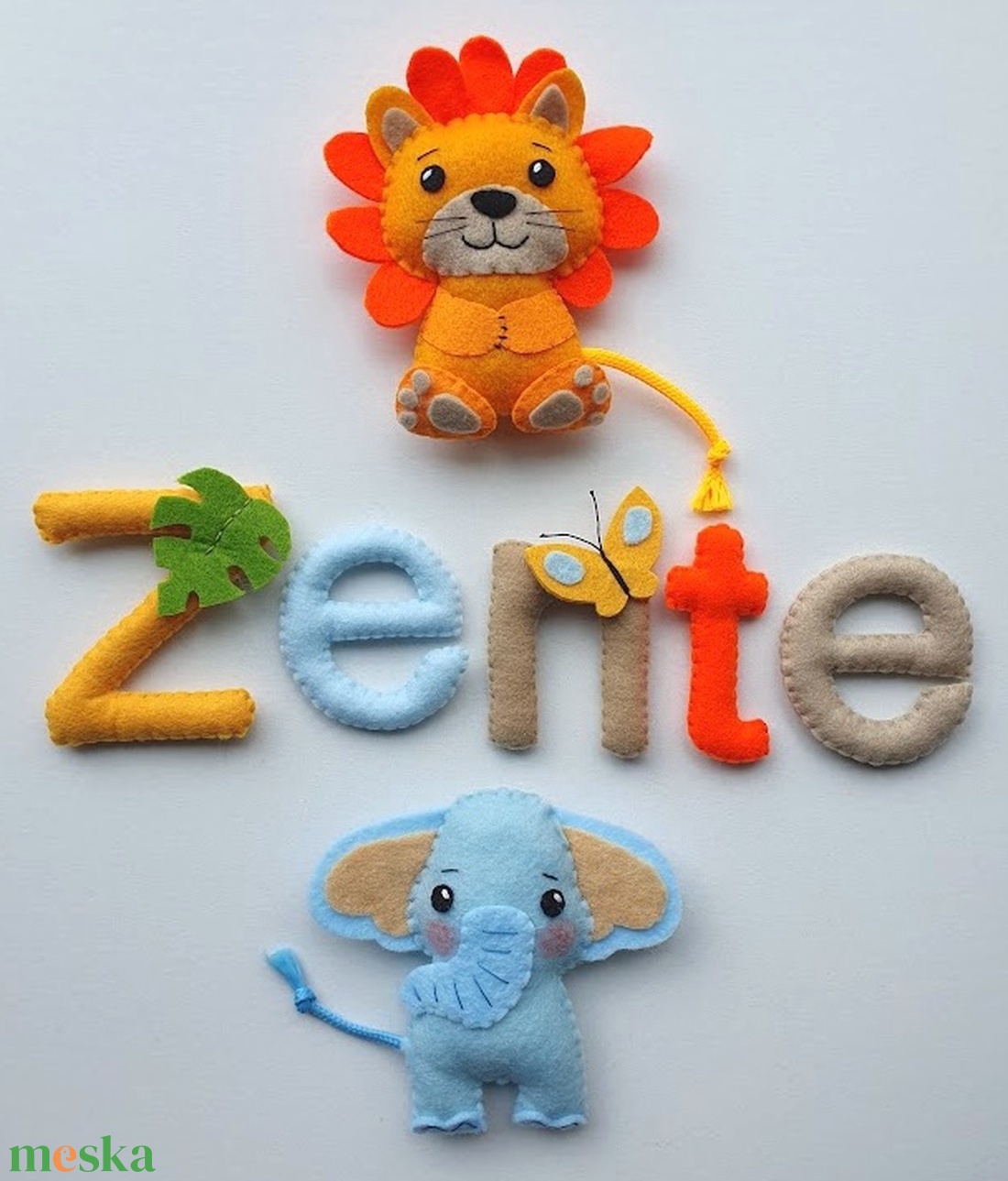 Zente- elefántos-oroszlános-szafaris egyedi filc névtábla - otthon & életmód - ház & kert - névtábla - Meska.hu Zente- elefántos-oroszlános-szafaris egyedi filc névtábla - otthon & életmód - ház & kert - névtábla - Meska.hu