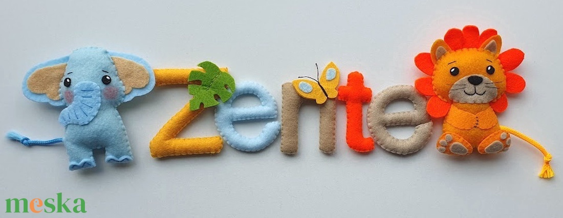 Zente- elefántos-oroszlános-szafaris egyedi filc névtábla - otthon & életmód - ház & kert - névtábla - Meska.hu Zente- elefántos-oroszlános-szafaris egyedi filc névtábla - otthon & életmód - ház & kert - névtábla - Meska.hu