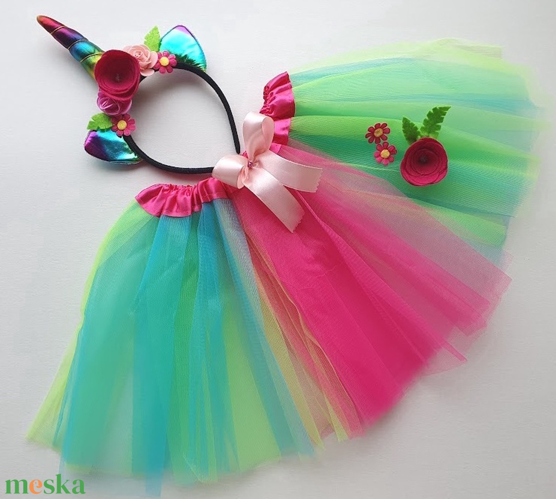 Szivárvány unikornis farsangi jelmez szett � AZONNAL VIHETŐ! - ruha & divat - jelmez & álarc - jelmez - Meska.hu