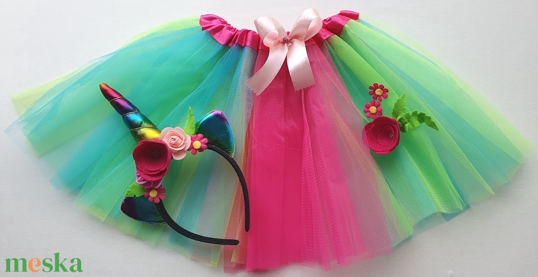 Szivárvány unikornis farsangi jelmez szett � AZONNAL VIHETŐ! - ruha & divat - jelmez & álarc - jelmez - Meska.hu