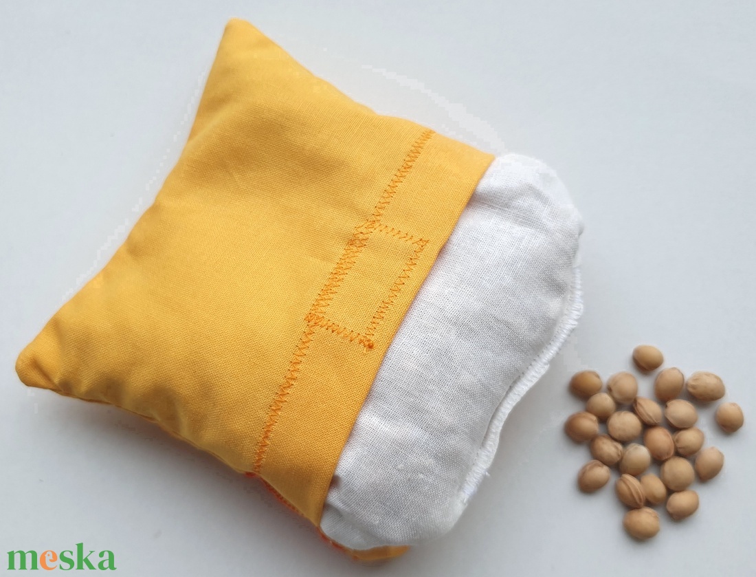 Bagoly doktor- meggymag párna ( sárga-pöttyös) - szépségápolás - egészségmegőrzési kellékek - cseresznyemagpárna - Meska.hu