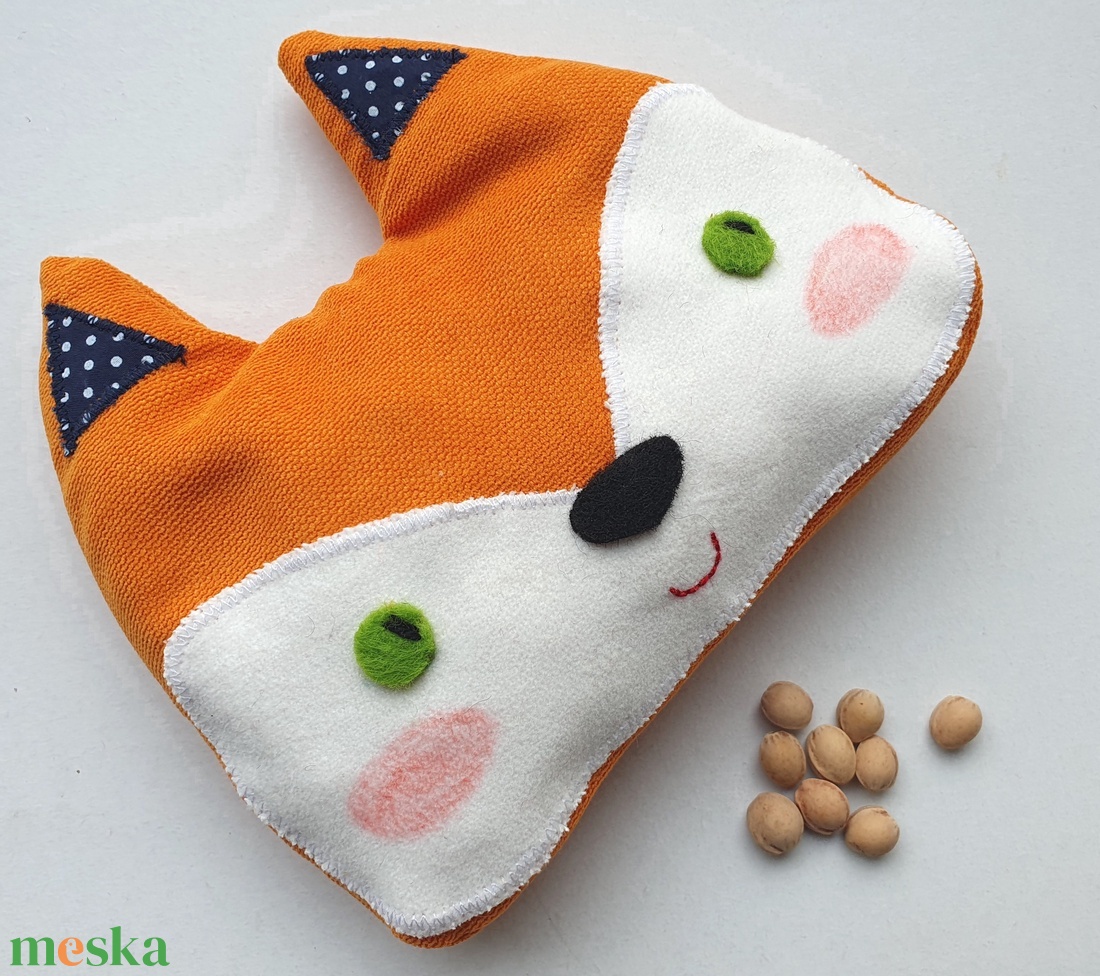 Róka buksi- cseresznyemag párna - játék & sport - 3 éves kor alattiaknak - alvóka & rongyi - Meska.hu