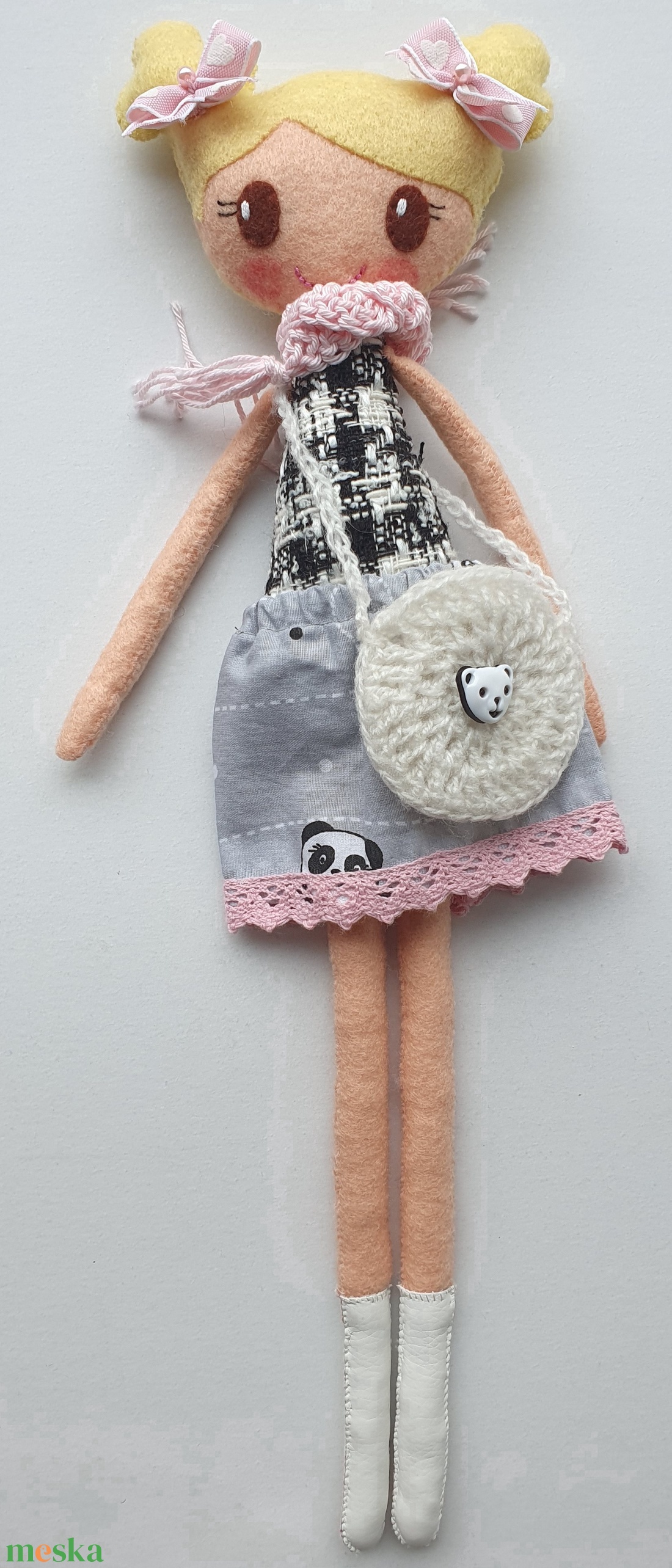 Patrícia- öltöztethető  textilbaba kiegészítőkkel (Azonnal vihető!) - játék & sport - baba & babaház - baba - Meska.hu