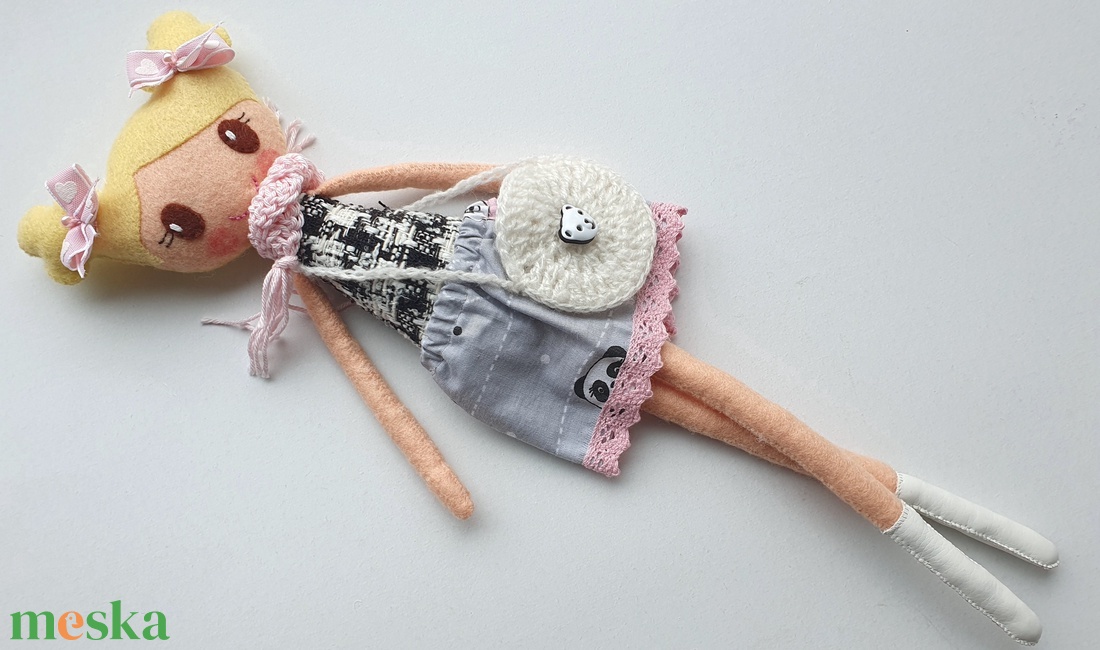 Patrícia- öltöztethető  textilbaba kiegészítőkkel (Azonnal vihető!) - játék & sport - baba & babaház - baba - Meska.hu