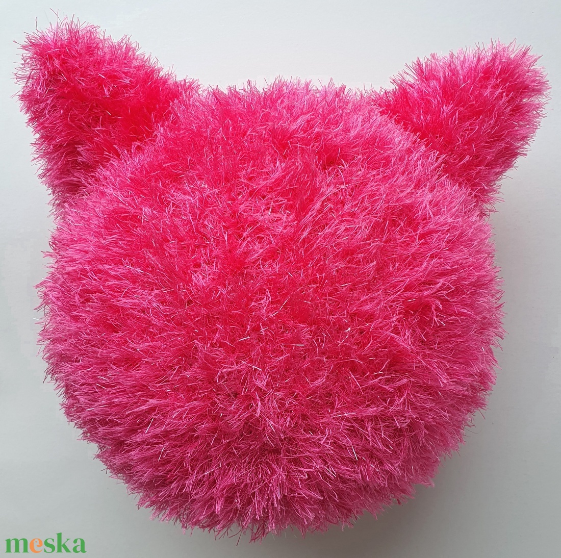 Pihe-puha horgolt cica párna - Azonnal vihető! - játék & sport - plüssállat & játékfigura - cica - Meska.hu