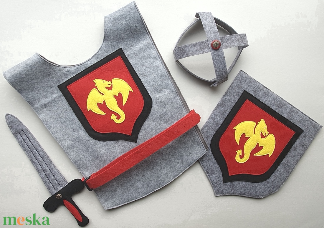 Kis lovag farsangi jelmez szett (sárkány)�AZONNAL VIHETŐ!!! - ruha & divat - jelmez & álarc - jelmez - Meska.hu