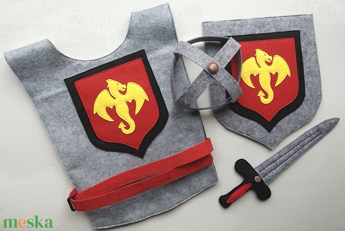 Kis lovag farsangi jelmez szett (sárkány)�AZONNAL VIHETŐ!!! - ruha & divat - jelmez & álarc - jelmez - Meska.hu