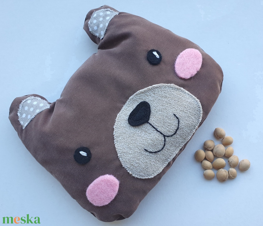 Maci buksi- meggymag párna - szépségápolás - egészségmegőrzési kellékek - meggymagpárna - Meska.hu