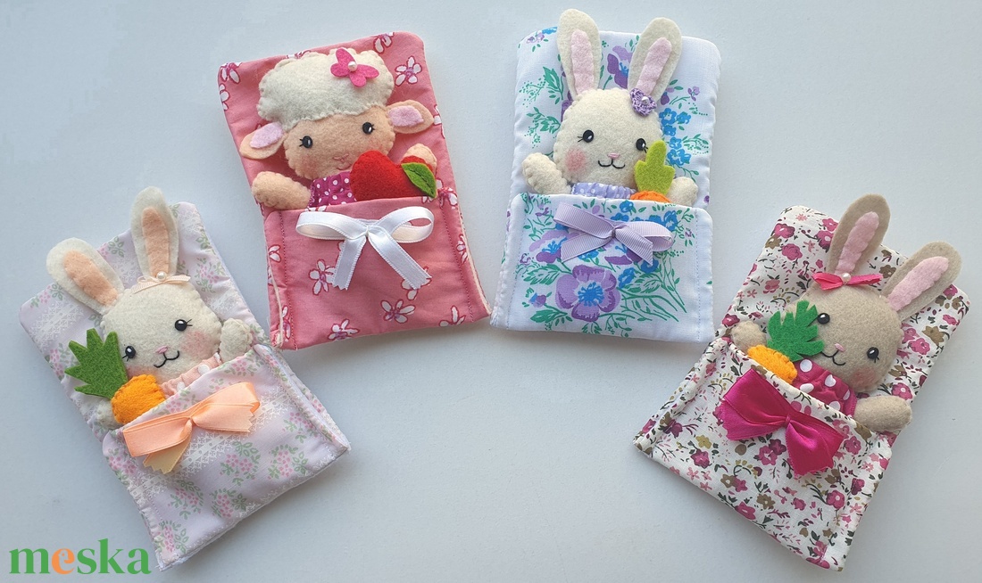 Apróságok szundizsákban- cuki nyuszilány répával - játék & sport - plüssállat & játékfigura - nyuszi - Meska.hu