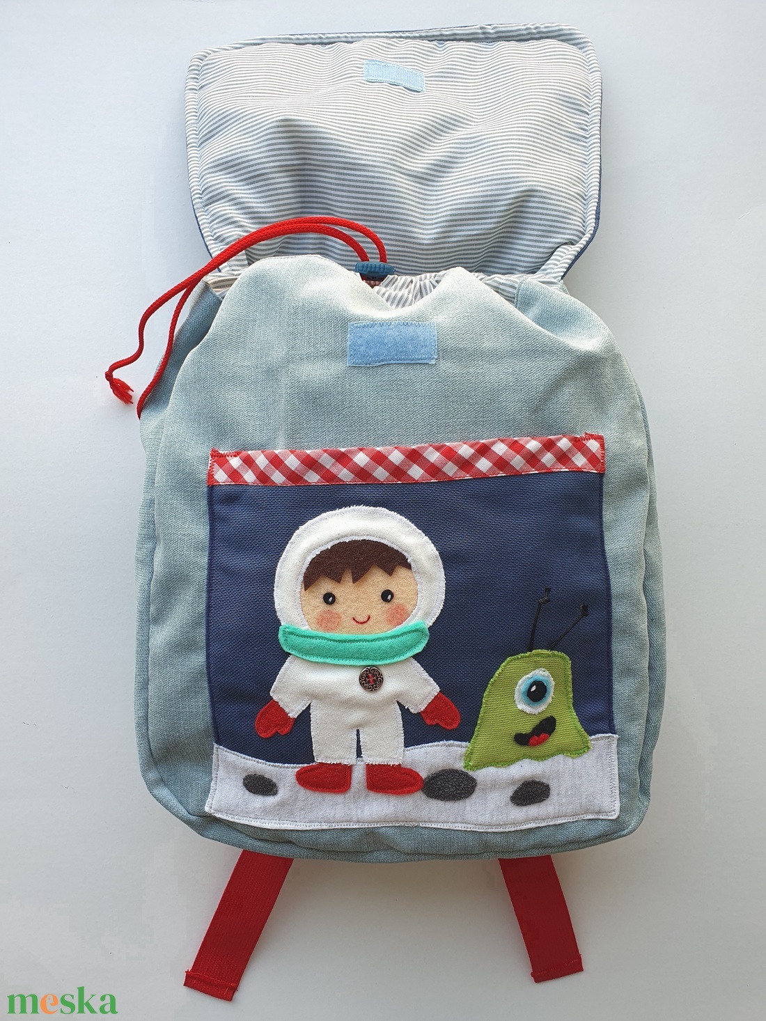 Űrhajós-űrlényes hátizsák -AZONNAL VIHETŐ! - táska & tok - hátizsák - kishátizsák - Meska.hu