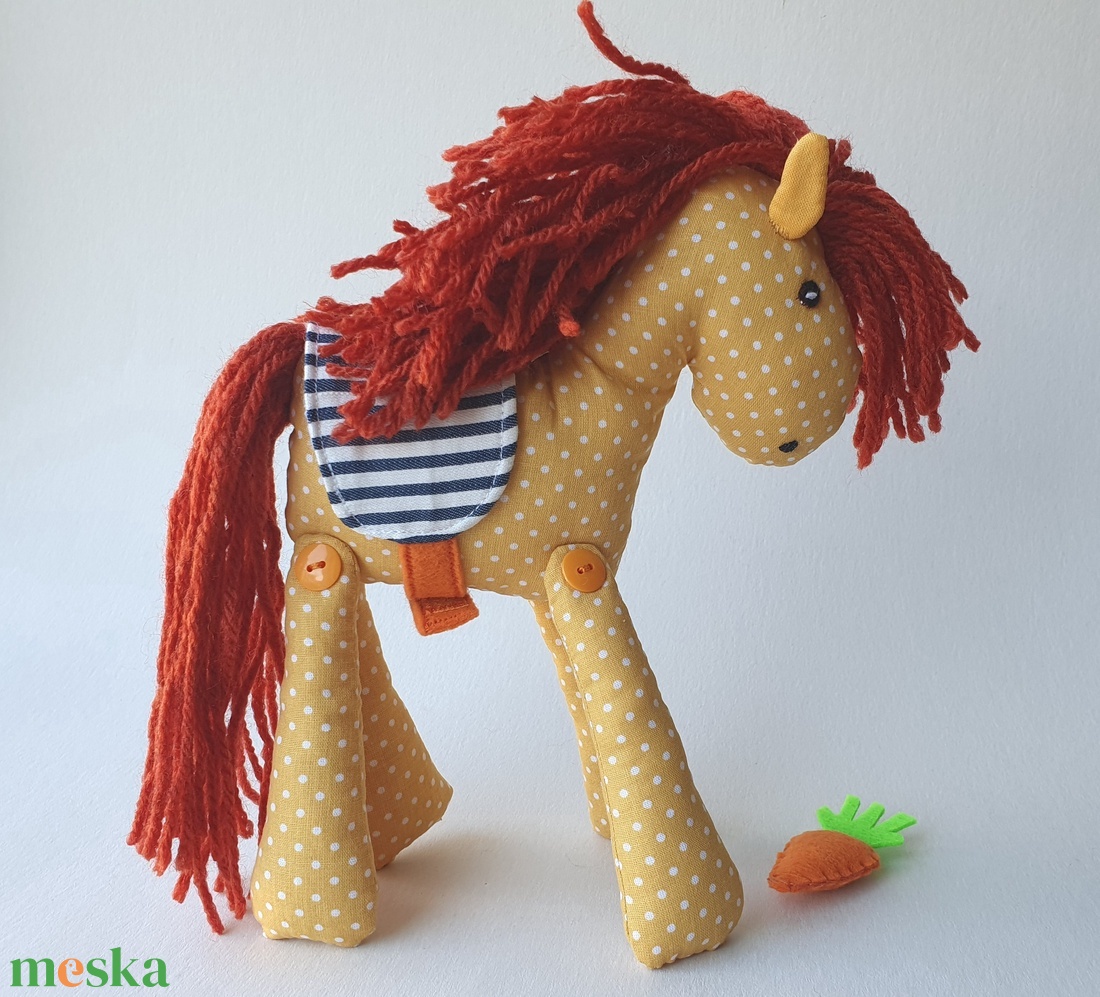 Fanta - cuki lovacska répával és levehető nyereggel AZONNAL VIHETŐ! - játék & sport - plüssállat & játékfigura - ló - Meska.hu