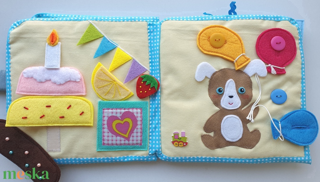 Gomba házikós okoskönyv- kreatív textilkönyv  AZONNAL VIHETŐ! - baba - mama - baba játékok - textilkönyv & babakönyv - Meska.hu
