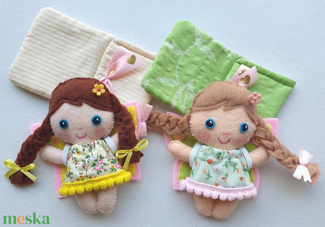 Apróságok szundizsákban- Zelda aprócska tündérlány levehető szárnyakkal(zöld) - játék & sport - baba & babaház - játékbaba, babakellék - Meska.hu