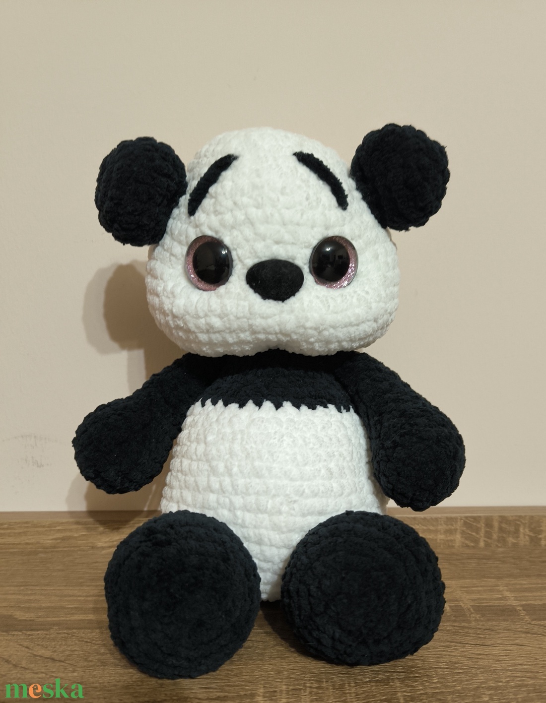 Horgolt Panda - játék & sport - plüssállat & játékfigura - maci - Meska.hu